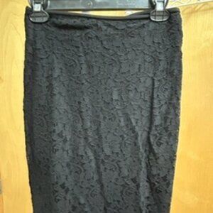 Diane von Furstenberg black lace skirt NWT
